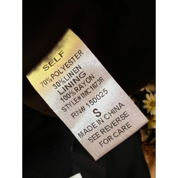 Emory Park Shirt Style Romper with Flutter Sleeves Black Size Small NWT - Picture 10 of 11